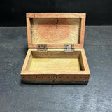 Vintage Rustic Wood and Metal Trinket Box