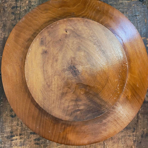 2 Vintage Wooden Plates