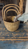 Primitive, 3 Nesting Vintage Baskets