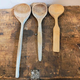 3 Vintage Wooden Spoons
