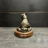Vintage Grizzly Bear Salmon Fishing Bronzed Figurine