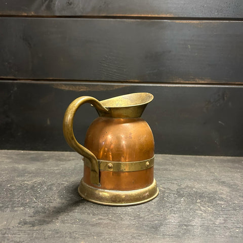 Vintage Copper & Brass Pitcher Linton Made In England