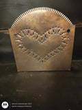 Vintage Stamped Heart Shaped Punched Tin