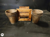 Vintage Sugar Mold With 8 Tin Cups