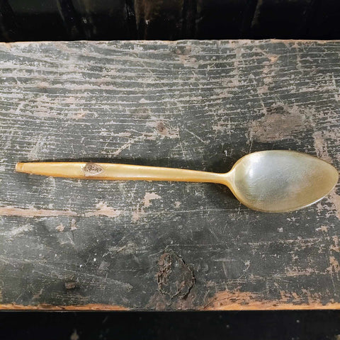 Scottish Provincial Silver Horn Beaker With Spoon