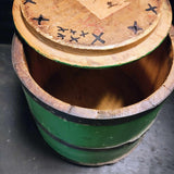 19th Century Original Green Painted Sugar Bucket