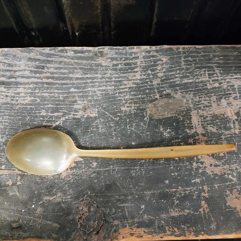 Scottish Provincial Silver Horn Beaker With Spoon