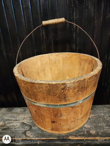 Primitive Wooden Bucket