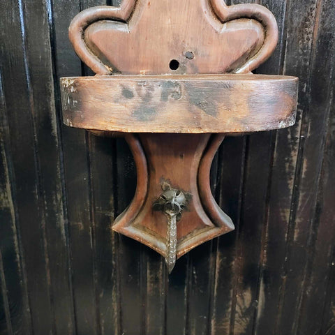 Antique Gothic Wood Wall Shelf