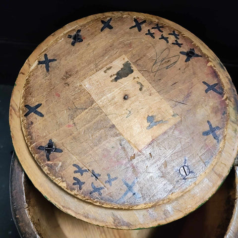 19th Century Original Green Painted Sugar Bucket