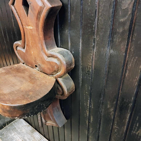 Antique Gothic Wood Wall Shelf