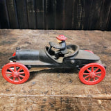 Antique JW Cast Iron Roadster Toy Car With Driver