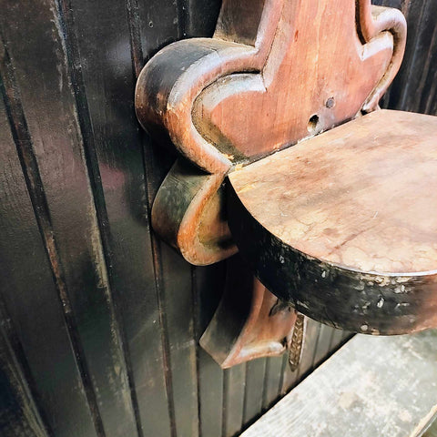 Antique Gothic Wood Wall Shelf