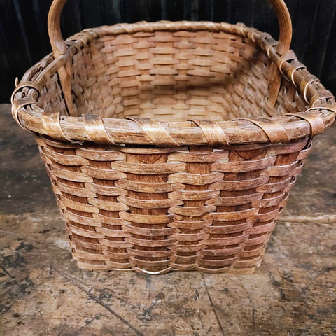 Antique Split Oak Gathering Farmhouse Basket