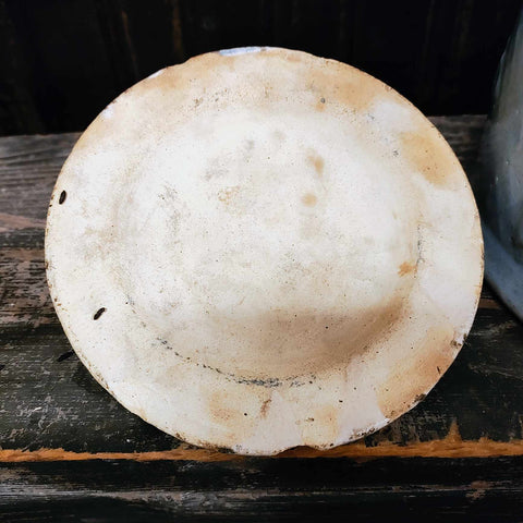Antique Blue And White Hanging Salt Box Salt Glaze Stoneware Crock With Lid