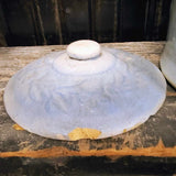 Antique Blue And White Hanging Salt Box Salt Glaze Stoneware Crock With Lid