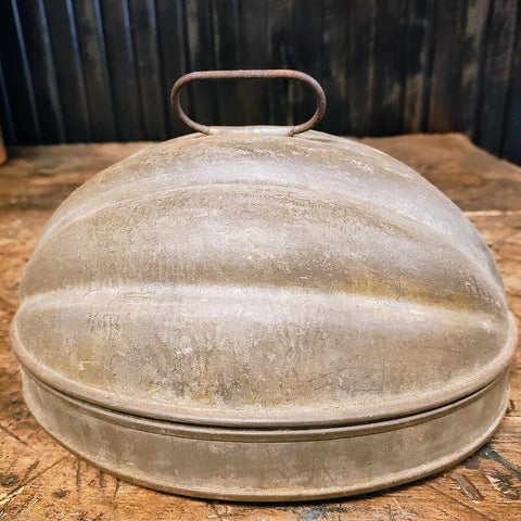 Vintage Tin Pudding Jello Melon Mold