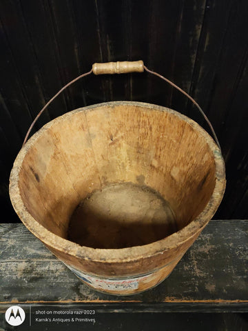 Primitive Wooden Bucket