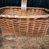 Antique Split Oak Gathering Farmhouse Basket