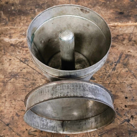 Antique Tin Metal Canister