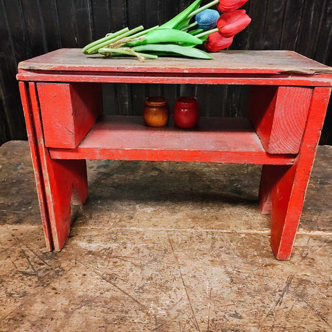 Vintage Red Bench
