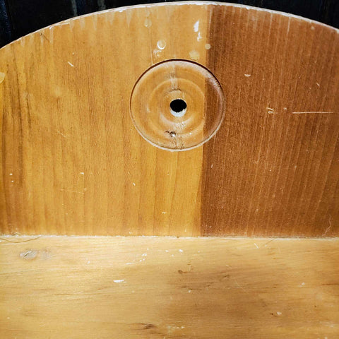 Vintage Wood Wooden 6 Drawer Spice Box With White Knobs