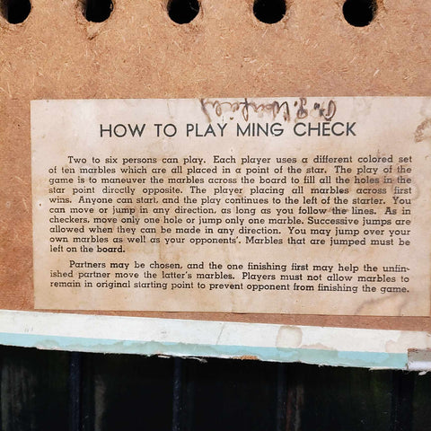 Vintage Ming Checker Board