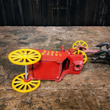 Antique American Cast Iron Dump Wagon Toy