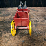 Antique American Cast Iron Dump Wagon Toy