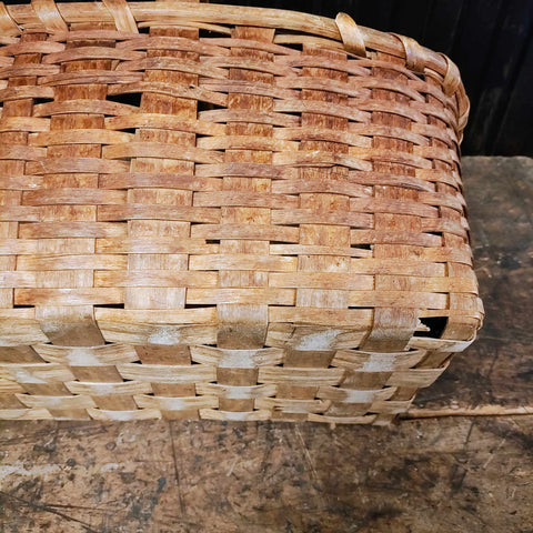 Antique Split Oak Gathering Farmhouse Basket