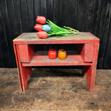 Vintage Red Bench
