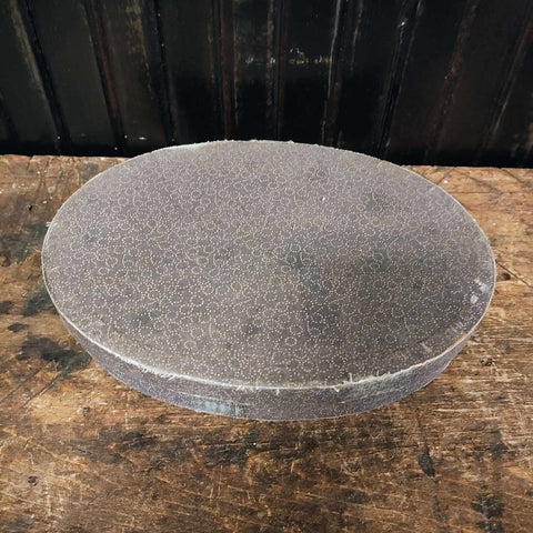 Antique Oval Heavy Cardboard Boxes With Old Fabric