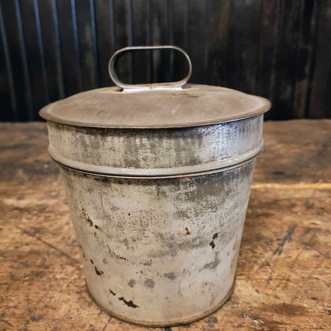 Antique Tin Metal Canister