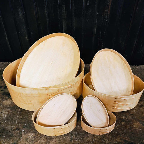 Vintage Cherry Shaker Oval Box Set Of 4