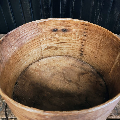 Antique Measuring Grain Box With Bail Handle (No Lid)