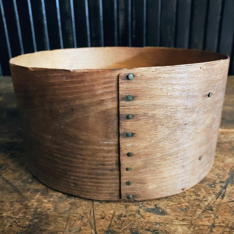 Antique Primitive Old Wooden Pantry Box Bentwood Woodenware (No Lid)