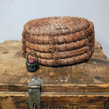 Vintage Coiled Grass Basket