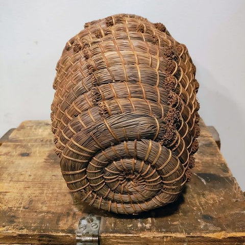 Vintage Coiled Grass Basket