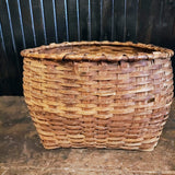 Antique Country American Hand Woven Splint Basket