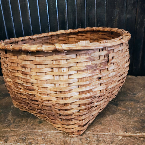 Antique Country American Hand Woven Splint Basket