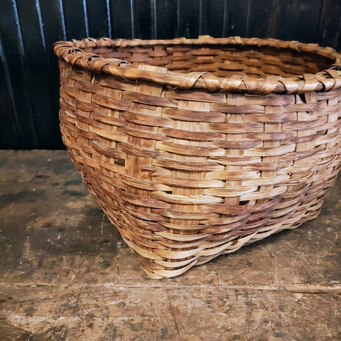 Antique Country American Hand Woven Splint Basket