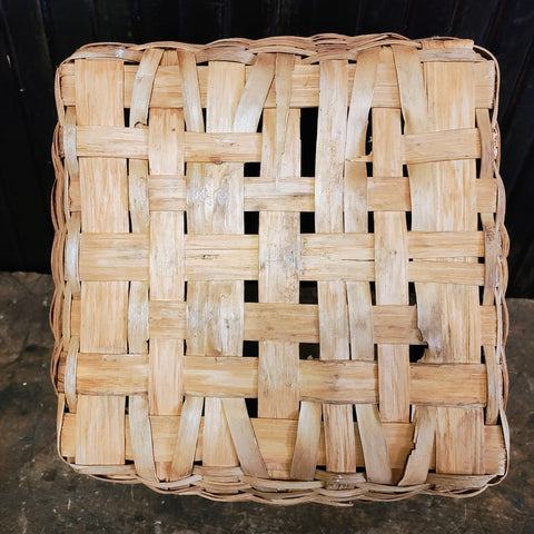 Antique Country American Hand Woven Splint Basket