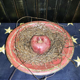 Primitive Red Resin Bowl