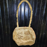 Primitive Handmade (Not By Me) Flower Bag Made To Hang On The Wall