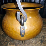 Primitive Hammered Copper Cauldron
