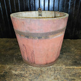 Antique Red Original Paint Sap Bucket