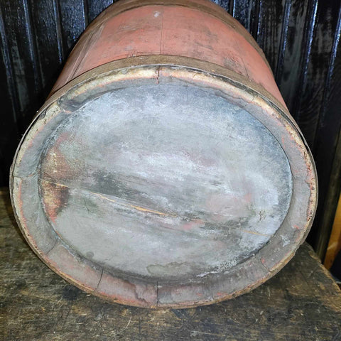 Antique Red Original Paint Sap Bucket