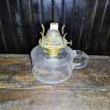 Vintage Finger Oil Lamp Clear Glass