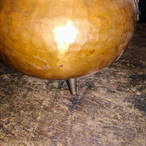 Primitive Hammered Copper Cauldron