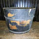 Vintage Bucket With Folk Art Drawing